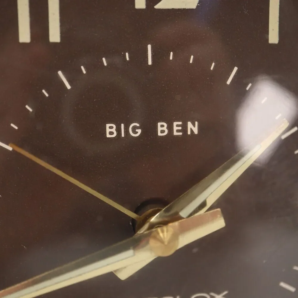 Vintage Westclox Big Ben Alarm Clock Wind Up Gold Trim Art Decor PARTS or REPAIR